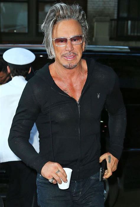 Mickey Rourke Steps Out In New York Sporting Odd Grey Hairpiece