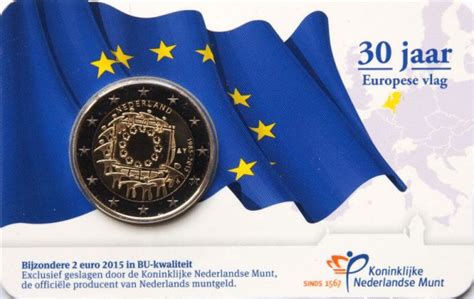 2 Euro 2015 30 Jaar Europese Vlag Bu In Coincard Kienhorst