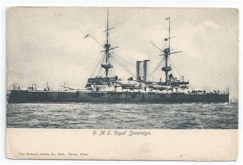 Royal Navy Royal Sovereign Class Battleship Postcards