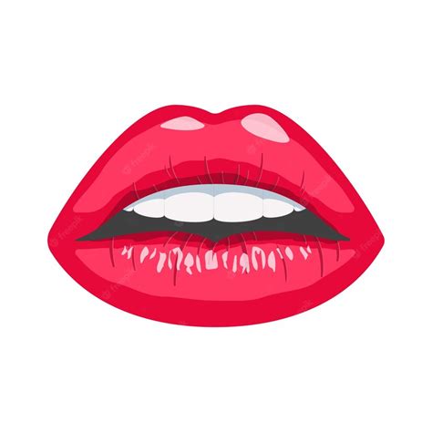 premium vector women s lips red sexy woman lips isolated vector illustration on white