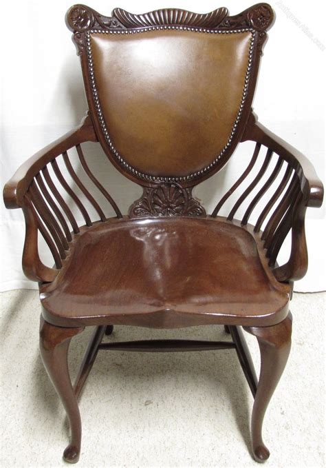Date of manufacture declared on all antique chairs. Impressive Office Desk Chair - Antiques Atlas