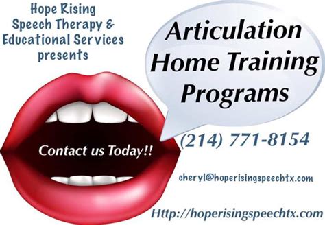 Articulation Therapy Home Program