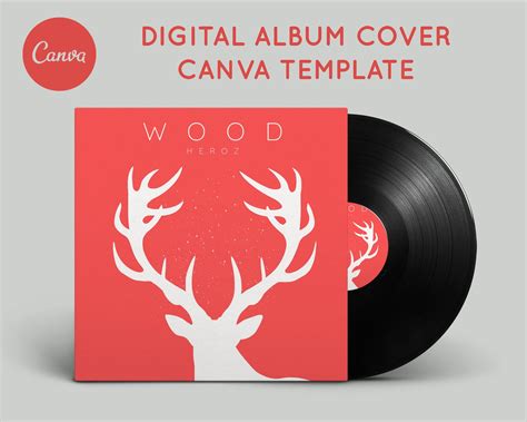 Digital Album Cover Design Canva Template Cd Cover Mixtape Etsy