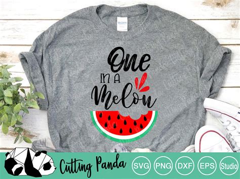 One In A Melon Svg Watermelon Svgsummer Svg Fruit Etsy