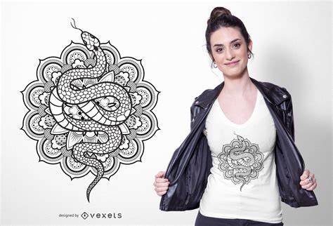 Snake Mandala T Shirt Design Vector Download