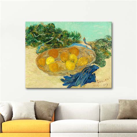 Vincent Van Gogh Still Life Of Oranges And Lemons With Blue Gloves Art