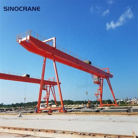 Outdoor Construction Gantry Crane With Electric Hoist Box Type Mobile