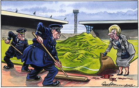 What happens in a human stampede. Dave Brown wins Cartoonist of Year at UK Press Awards 2013 ...