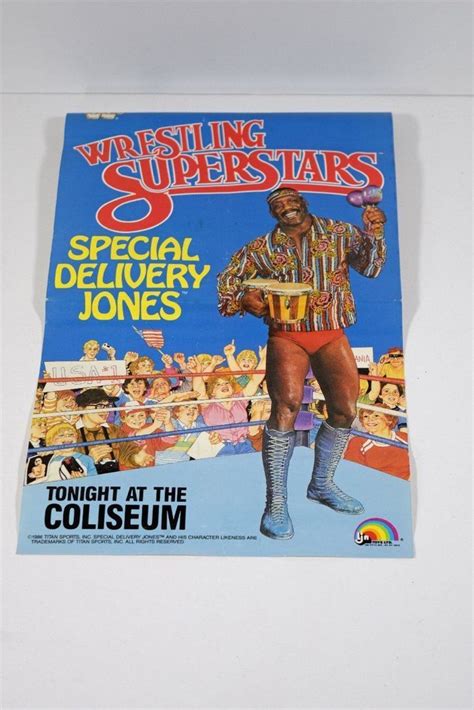 1986 Titan Sports Ljn Wwf Wrestling Superstars Special Delivery Jones