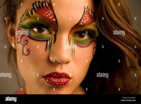 A Model Poses During A Body Painting Session With Make Up Artist Erika Monroy Founder Of Akin