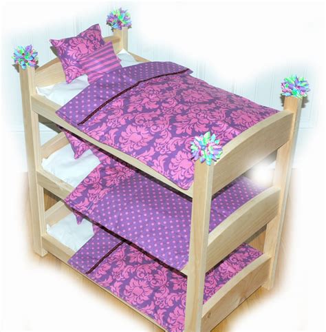 Triple Doll Bunk Bed Purple Icious American Made By Girldollbeds