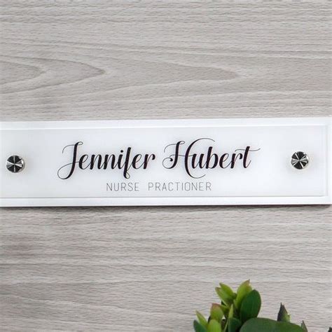 Door Name Plate Clear Acrylic Shown As 5 X 12 Inches Etsy In 2022