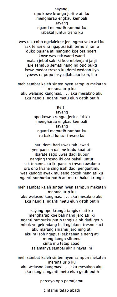 Adista mencoba untuk setia dengan lirik video klip ( offical danbo &mldr; Lirik Lagu Via Vallen Sayang
