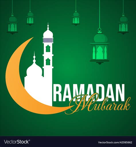 Banner Design Of Ramadan Mubarak Royalty Free Vector Image