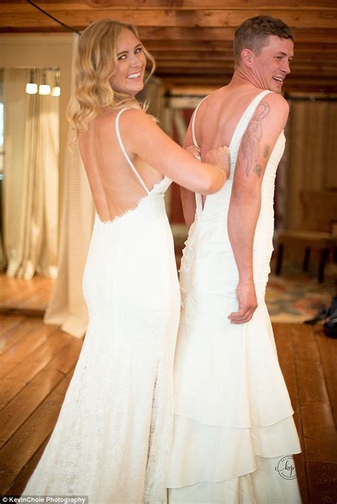 Bride Sends Her Brother To Take Her Place In Her Wedding First Look With Her Groom Daily Mail