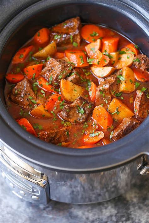 Cozy slow cooker beef stew