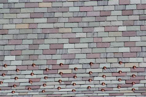 The shingle offers easy install from eave to ridge with concealed fasteners. Multi-Colored Roof Slate Shingles | Slate roof, Slate ...