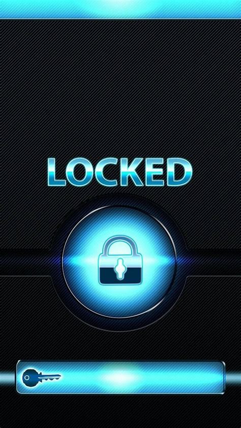 Blue Padlock And Key Lockscreen Lock Screen Wallpaper Phone