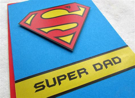 Superman Father S Day Card Super Dad Card Handmade By Sillymoosecrafts On Etsy Dad Cards