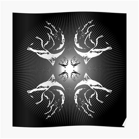 White Wolf Symbols Poster By Vectrus Redbubble