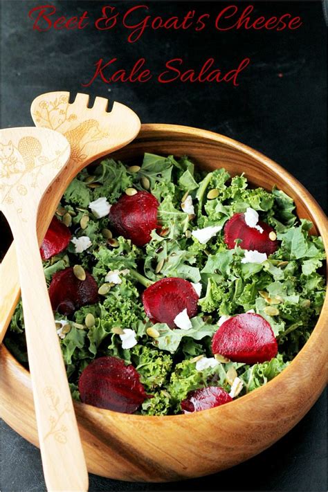 Beet And Goats Cheese Kale Salad Real The Kitchen And Beyond