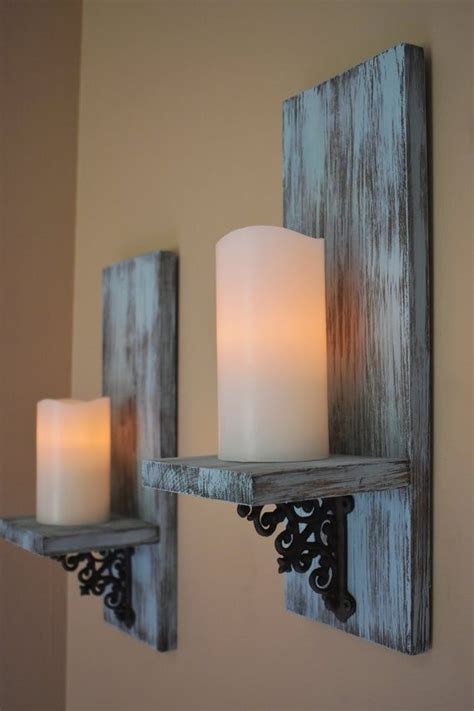 Rustic Wall Decor Wall Candle Holders Wall Sconces T For Etsy