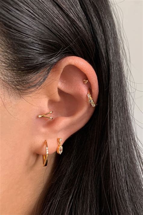 Sustainable And Ethical Piercing Ear Stack Earring Studs And Hoops In
