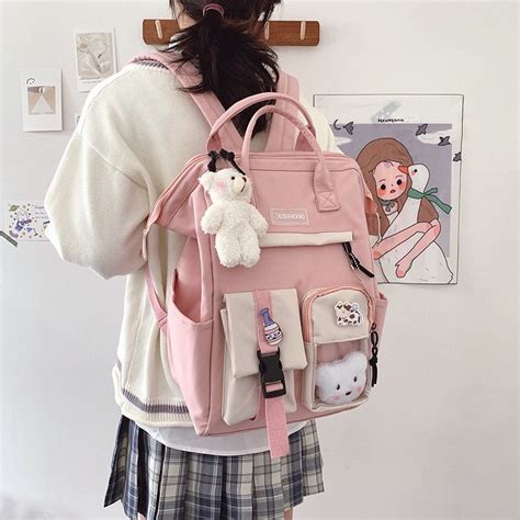 waterproof backpack school backpack for teenage girls cute etsy