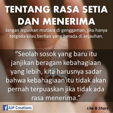 Untuk melihat detail lagu wings mengapa aku yang tak setia klik salah satu judul yang cocok, kemudian untuk link download wings mengapa aku yang tak setia ada di halaman berikutnya. Kata-Kata Mutiara Tentang Rasa Setia Dan Menerima | AJP ...