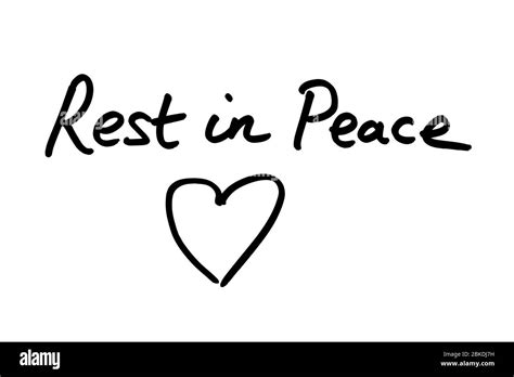 Rest in Peace handwritten on a white background Stock Photo - Alamy