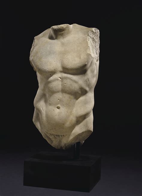 A Roman Marble Torso Of The Diadumenos Of Polykleitos Circa 1st