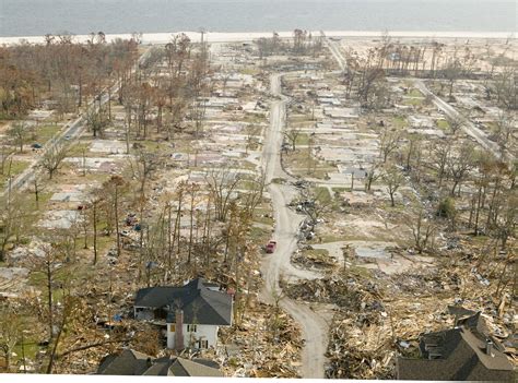 Hurricane Katrina Gulfport Ms 9192005 Aerial View Destroyed
