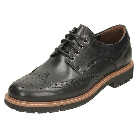Mens Clarks Formal Brogues Batcombe Wing - Black Leather - UK Size 8.5G ...
