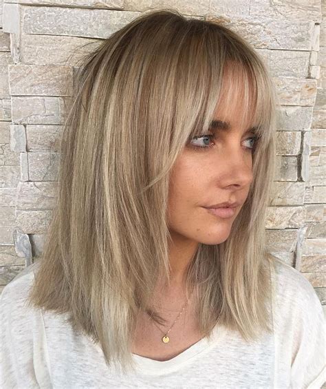 20 Hairstyles For Shoulder Length Hair With Fringe Fashionblog
