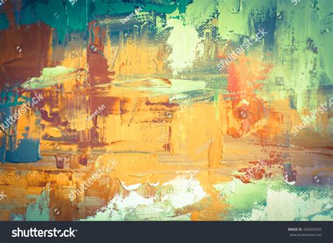 Hand Drawn Oil Painting Abstract Art Stock Illustration