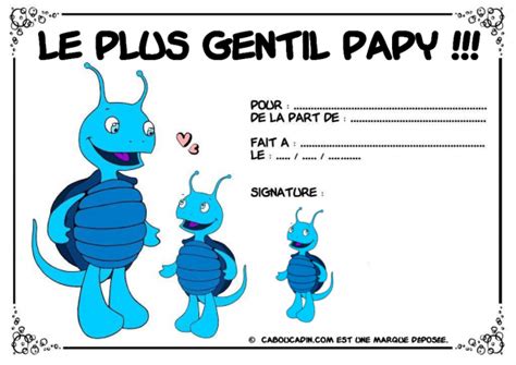 Diplome pour fete des grands pere (6 octobre)