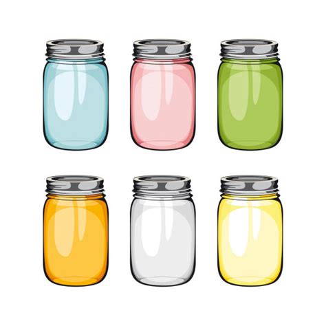 Mason Jar Drinking Glasses Illustrations Royalty Free Vector Graphics