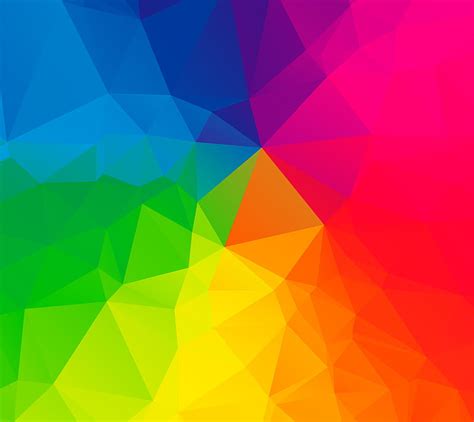 Rainbow Lowpoly Colorful Colors Flat Low Poly Vibrant Hd