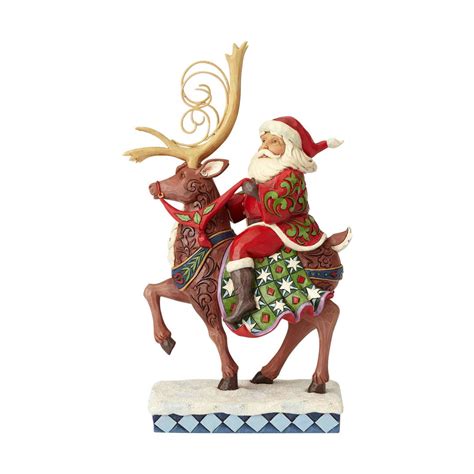 Jim Shore Santa Riding Reindeer Figurine 6001471