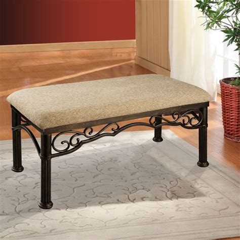 Skip to main search results. another bench | Padded bench, Wrought iron decor, Bench ...