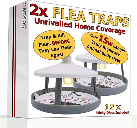 2x Ultimate Flea Traps By Medipaq 12 Sticky Discs The Only 15 Watt