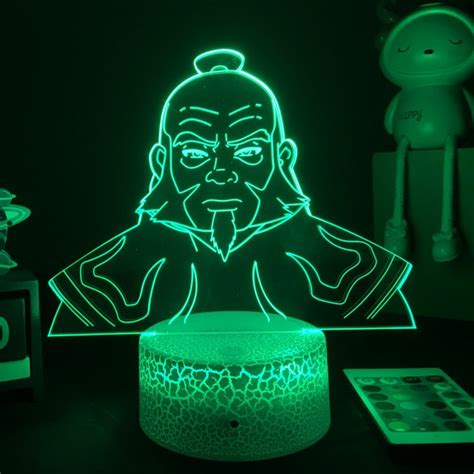 Avatar The Last Airbender 3d Led Lamp Uncle Iroh Led Light Avatar