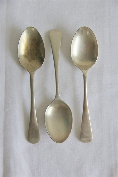 3 X Vintage Epns Serving Spoons Vintage Silver By Kitschcaboodle