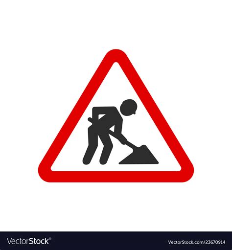 Under Construction Road Signs Royalty Free Vector Image