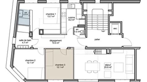 Wij hebben voor u dit eigendom van 80 m² en 2 slaapkamers! plan appartement de 80m2 | Facade, How to plan, Floor plans