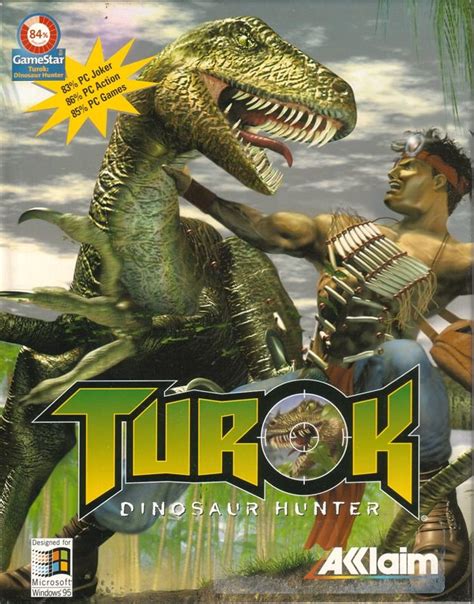 Turok Dinosaur Hunter Windows Box Cover Art Mobygames