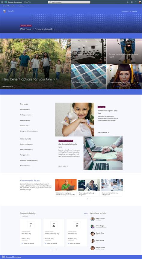 Great Examples Of Modern Sharepoint Intranet Microsoft Atwork Vrogue