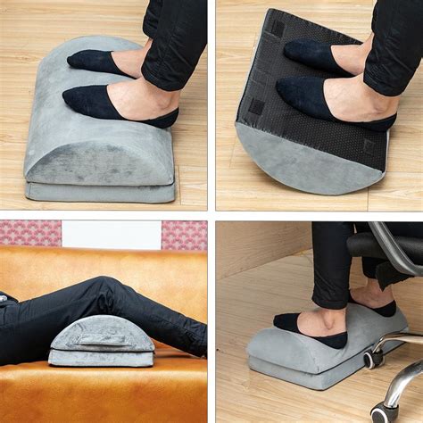 Durable Office Under Desk Foot Rest Pillow Memory Foam Knee Cushion Non