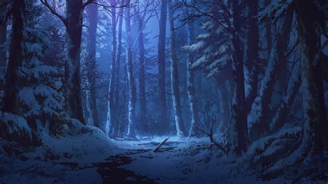 Maybe you would like to learn more about one of these? blue dao dao dark forest night nobody original scenic snow ...