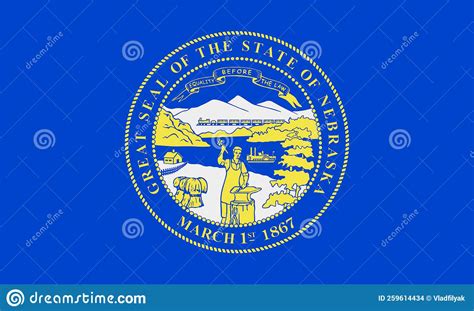 State Flag Of Nebraska Stock Vector Illustration Of Color 259614434